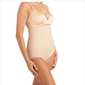 SLIMSHAPER By Miracle Brands Hi-Waist Tummy Tuck Brief Thong SM